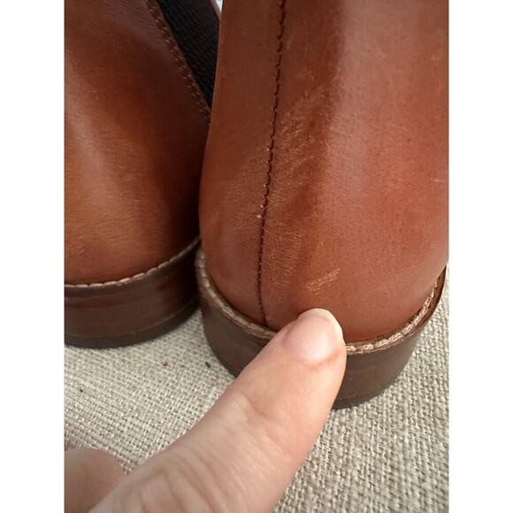 Joules Brown Leather Pull On Transitional Bootie Boots Women 6 Festival Stretch - Picture 11 of 11